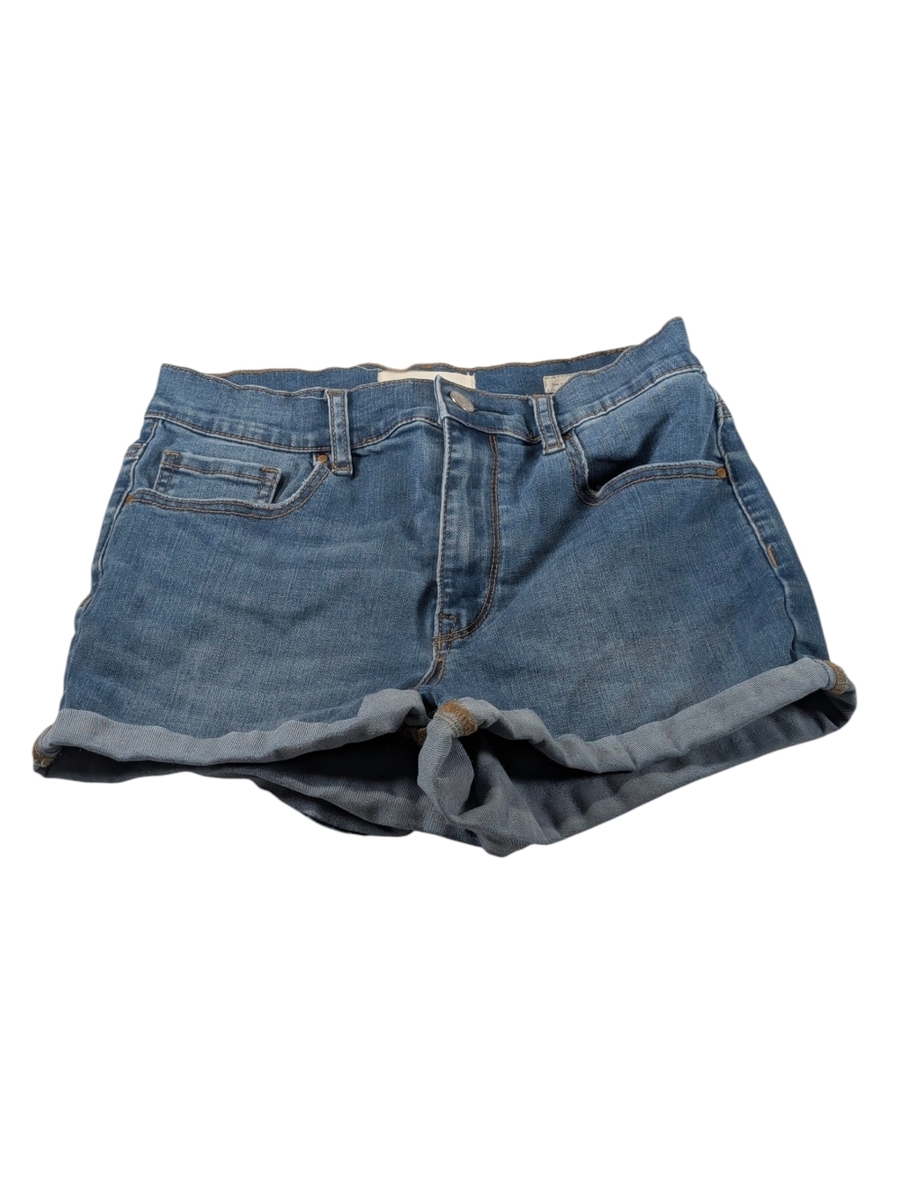 PacSun The Shortie Cuffed Denim Jeans Shorts Size 28 Med Wash